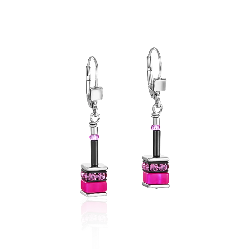 Earrings Shape Guide-GeoCUBE® Earrings classic polaris & rhinestone multicolour