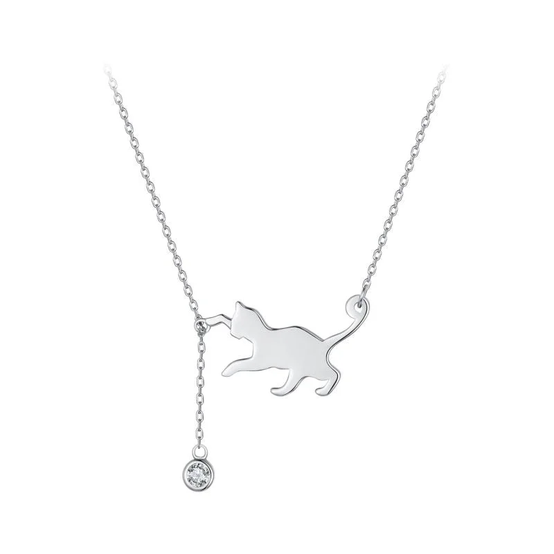 Naughty Kitten-925 Silver Necklace